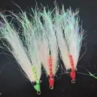 4pcs/Box Worm Trout Fox Tail Streamer Fly Minnow Fly Salmon Fishing