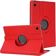 360 Rotate Case for Samsung Galaxy Tab A8 10.5 (2021) X200 X205 Leather Stand Cover (Red)