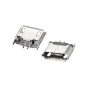 20PCS Micro USB Female Socket Connector Port, 5-Pin 180 Degree Adapter