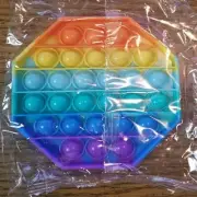 Rainbow Octagon Push Stress Fidget Toy Pop Bubble Stress Relief Kids FAST SHIP
