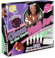 FL112 Glow in the Dark And Neon Nail Art Painting Kit with Stickers