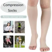 Unisex Elastic Pressure Stockings Open Toe Varicose Vein Compression Socks