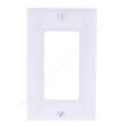 Eaton 2151W White 1-Gang Decorator Rocker GFCI Switch Cover Thermoset Wallplate
