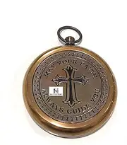 May Your Faith Always Guide You Antique Nautical Vintage Directional Magnetic Compass with Famous Scripture Quote Engraved Baptism Gifts