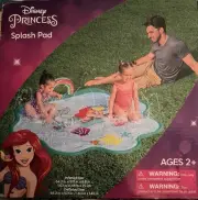 Disney Princess The Little Mermaid Splash Pad Pool Sprinkler 64” X 57” - New