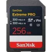 SanDisk Extreme Pro SDXC Memory Card V90 - 256GB UHS-II - Read up to 300MB/s -
