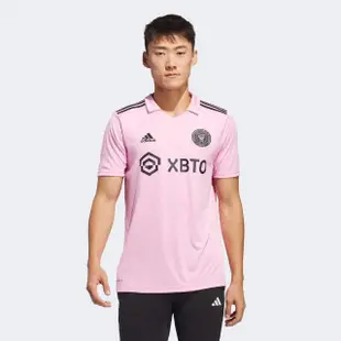 【adidas 愛迪達】IMCF H JSY N 男 短袖上衣 國際邁亞密 足球 22/23主場 球衣 粉紅(JE9701)