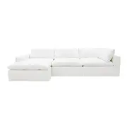 [James Lane] Cloud Deep Muse Frost Modular Sofa - 3 Seater Chaise