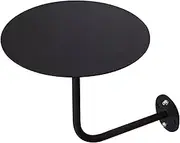 Bar Table, Small Kitchen Dining Table, Round Coffee Table Bistro Pub Furniture Wall-Mounted Breakfast Desk for Home Living Room Restaurant Cafe, Black(40x40x45cm(15.7x15.7x17.7inch))