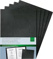 SIGEL SM115 Menu Cover with Elastic Binding, for A5, Black, 5 Pieces