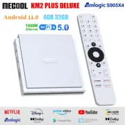 MECOOL KM2 PLUS Deluxe Android 11 4K ATV Box 4G 32G S905X4 WiFi6 1000M AV1 BT5.0