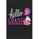 Hello 3rd Grade: Unicorn School primary composition notebook for kids Wide Ruled copy book for elementary kids school supplies student
