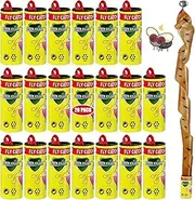 20 Rolls Fly Paper, Sticky Fly Strips, Fly Catcher Ribbon Trap for Indoor/Outdoor, Hanging Fly Catcher for Flies, Mosquito, Gnats, Moths, Flying Insects