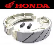 Set of (2) Honda Water Grooved FRONT Brake Shoes and Springs #45120-303-690