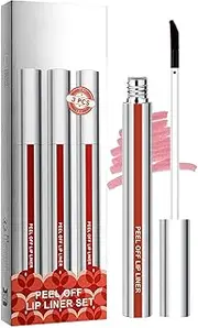 Stain Lipstick Peel Off,3X Moisturizing Tear Off Lip Lipstick Waterproof | Non-Sticky Cup, Cosmetic Lipliner Makeup Long-Lasting, Vibrant Tint