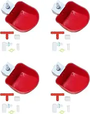 Automatic Poultry Fount, Thickened Drinker with Reusable Material, Easy to Install for Chicken Duck Quail Bird Game Dog Waterer Bowl