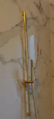 Fantini Rubinetti shower sliding bar rail in gold plus