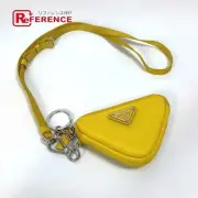 PRADA Prada 2TT140 Triangular Plate Re Nylon Triangle with Neck Strap Key Ring