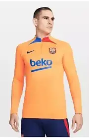 Barcelona Nike 2021/22 Strike Drill Raglan Quarter-Zip Long Sleeve Top Mens XL