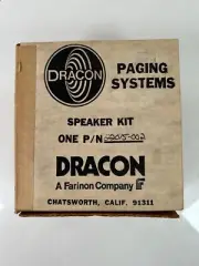 NOS Dracon Paging Systems, April 1980 22015-002 SPEAKER KIT