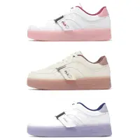 在飛比找momo購物網優惠-【FILA】休閒鞋 Jelly 女鞋 低筒 皮革 厚底 增高