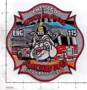 Illinois - Chicago Engine 115 IL Fire Dept Patch v2 - Bulldog