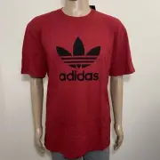 Adidas Men's Originals Climalite Tee Shirt T-Shirt Red / Black Sz L XL