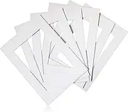 5pcs Frame Photo Mounts,Mount Size 11cm x 16cm（(nner Frame）,White Picture Mounts,mounting card,Frame Mats for Paintings Photo Artwork,Picture Frame Mounts fit for Picture Posters, Paintings, Photo Wor