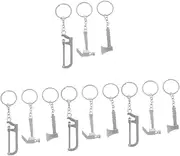 [WRITWAA] 12 Pcs Tool Key Chain Key Ring Key Fob Mens Keychain Unique Keychains Purse Key Chain Backpack Pendant Small Keychain Metal Keychains Purse Hanging Ornament Silver Zinc Alloy