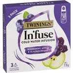 人氣商品 【TWININGS 唐寧茶包】冷泡茶 藍莓/蘋果/黑莓茶包 3入/盒