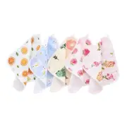 5PCS Cotton Baby Square Towel Set Infant Washcloths Hand Face Wipes Burp Cloths