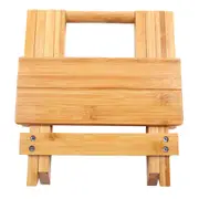 Portable Bamboo Folding Stool Strong Base