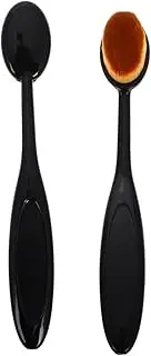 LALADEFIEE Oval Shape Nail Art Dust Brush 2pcs Makeup Blending Tool for Concealer Soft Brush for Nail Dust Removal