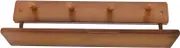Luxshiny Wall Mounted Coat Rack with Shelf Rustic Decorative Wood Hooks for Entryway Kitchen Mudroom Bathroom Hanger Design for Coats Hats Bags Towels Space Saving Storage
