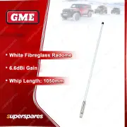 GME 1050mm 6.6DBI Gain White Antenna Whip Suit AS004 1200mm Radome Antenna