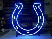 Indianapolis Colts 17"x14" Neon Sign Lamp Light Glass Bar With Dimmer