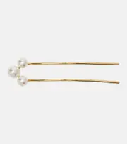 [Jennifer Behr] Jennifer Behr Gretel faux pearl hairpin One Size gold
