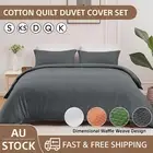 Waffle Duvet Doona Quilt Cover Set Double/Queen/King/Super King Size 100%Cotton