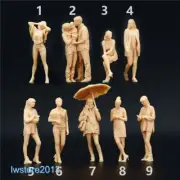 9pc 1/87 Scene Props Family Man Girl Miniatures Figures Model For Cars Vehicles
