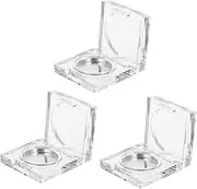 Ipetboom 6pcs Transparent Cosmetic Containers Portable Eyeshadow Plates for Makeup Storage Travel Daily Use Compact Blusher Samples Fine Workmanship
