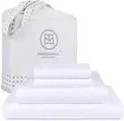500 Thread Count Full Size 4 Pc Luxury Cotton Sheet Set, Jacquard Floria Hotel W
