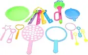 Yardwe 1Set Assorted Color Bubble Wand Handheld Bubble Blowing Tools with Tray for Parties Outdoor Fun Celebrations and Family Activities