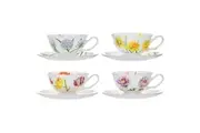 Ashdene Botanical Symphony Set Of 4 Cup & Saucer 220ml