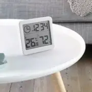 Hygrometer Digital Clock LCD Meter Indoor Room Humidity Temperature