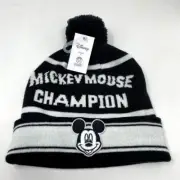 NWT Mickey Mouse Champion Disney + Neff Beanie Pom Winter Hat Snowboard Skate