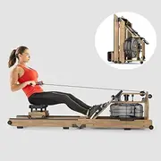 Home Rowing Machines, Water Rowing Machine Home Foldable Commercial Water Resistance Rowing Machine Aerobic Exercise Fitness Equipment with LCD Display