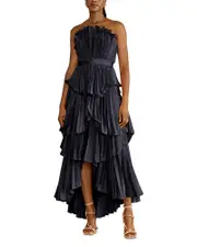 Amur Janey Tiered Shell Midi Dress