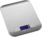 Salesbay Kitchen Scale Cooking LCD Digital 5kg/1g Stainless Steel Food Weight