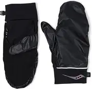 [Saucony] Unisex Solstice Convertible Mitt Glove, Black, Small