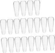 ADOCARN 20pcs Glass Manicure Color Card Manicure Palette Nail Display Stand Nail Polish Ring Nail Polish Colors Nail Polish Color Display Nail Display Case Nail Resin Palette Nail Ring